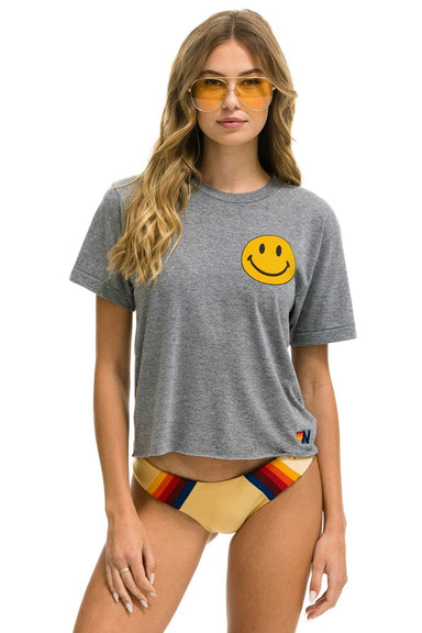 SMILEY 2 BOYFRIEND TEE - HEATHER Boyfriend Tee Aviator Nation