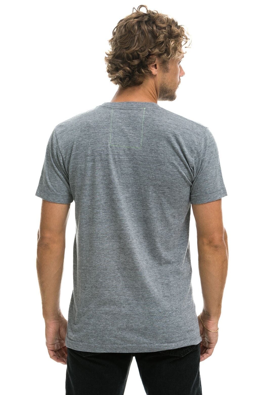 SMILEY 2 CREW TEE - HEATHER GREY Tees Aviator Nation
