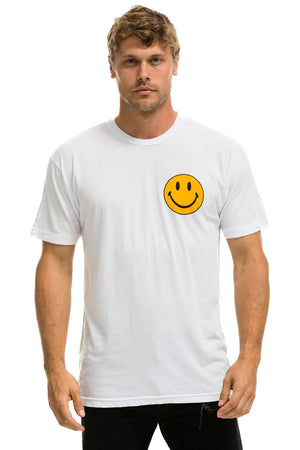 SMILEY 2 CREW TEE - WHITE