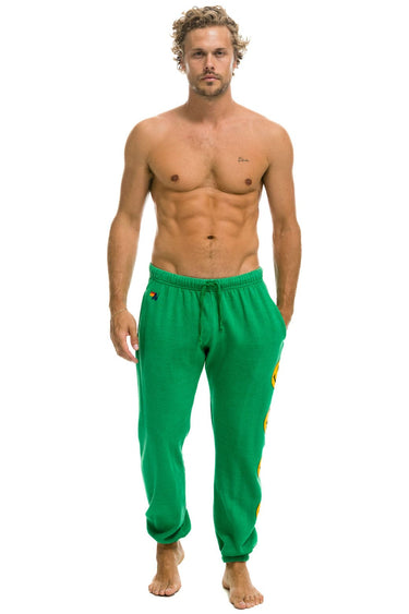 SMILEY 2 MENS SWEATPANTS - KELLY GREEN Men's Sweatpants Aviator Nation