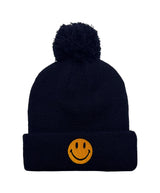 SMILEY POM POM RIB BEANIE Beanie Aviator Nation NAVY