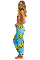 SMILEY REPEAT WOMENS SWEATPANTS - SKY Women's Sweatpants Aviator Nation