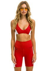 SPEED 6IN HI-RISE BIKER SHORT - CHERRY Leggings Aviator Nation