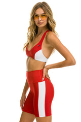 SPEED 6IN HI-RISE BIKER SHORT - CHERRY Leggings Aviator Nation