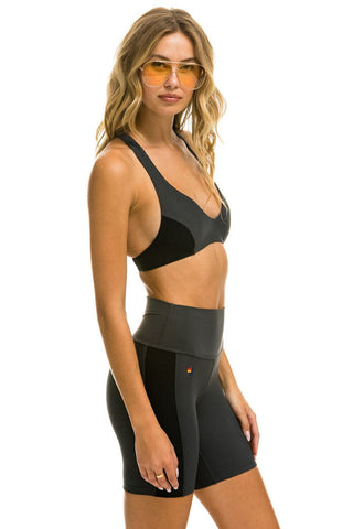 SPEED 6IN HI-RISE BIKER SHORT - TITANIUM Leggings Aviator Nation