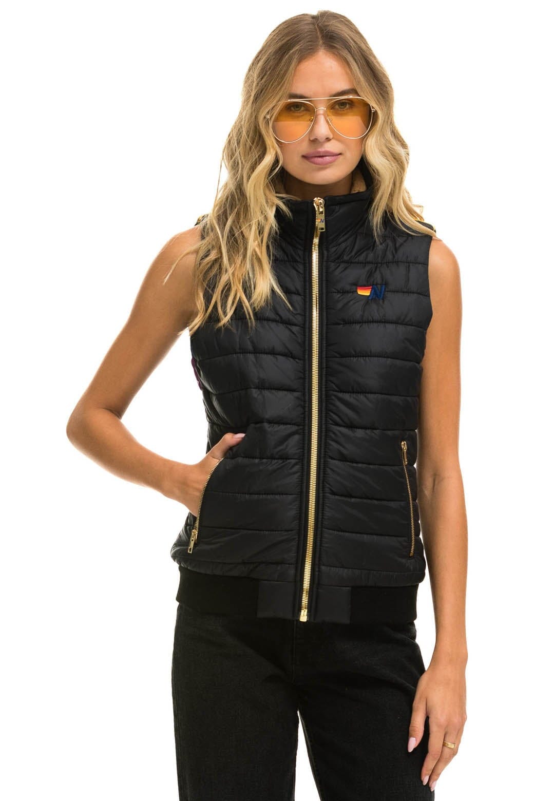 SUNBURST VEST - BLACK Women's Vest Aviator Nation