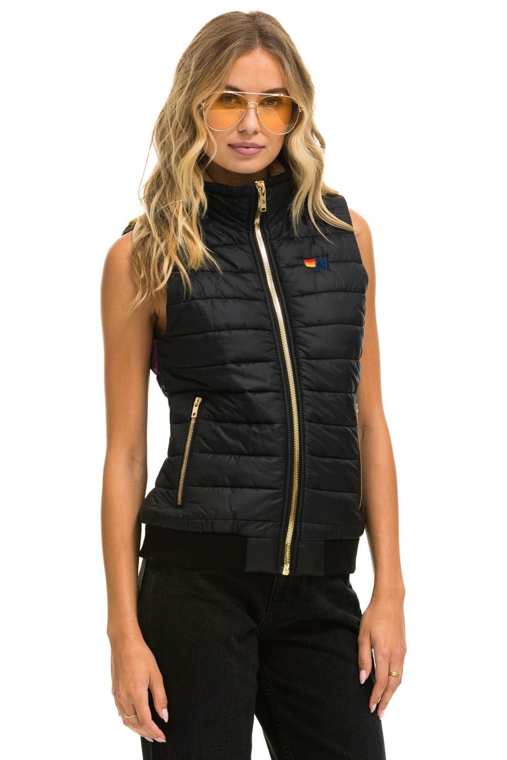 SUNBURST VEST - BLACK Women's Vest Aviator Nation