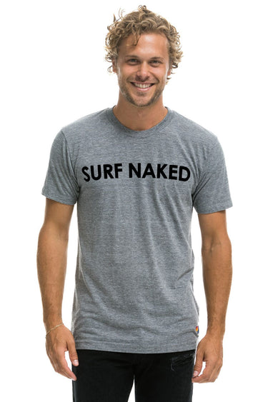 SURF NAKED TEE - HEATHER GREY Tees Aviator Nation