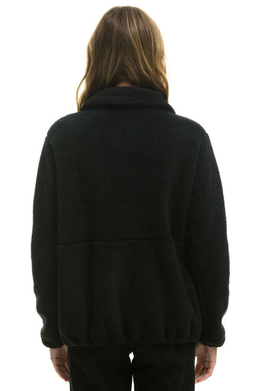 TEDDY APRES HALF ZIP JACKET - BLACK Women's Outerwear Aviator Nation