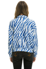 TEDDY FLEECE UNISEX HALF ZIP JACKET - BLUE TIGER Sweatshirt Aviator Nation