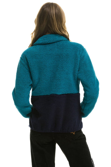 TEDDY UNISEX HALF ZIP COLOR BLOCK JACKET - CAPRI Unisex Outerwear Aviator Nation