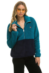 TEDDY UNISEX HALF ZIP COLOR BLOCK JACKET - CAPRI Unisex Outerwear Aviator Nation