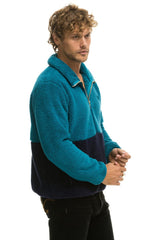 TEDDY UNISEX HALF ZIP COLOR BLOCK JACKET - CAPRI Unisex Outerwear Aviator Nation