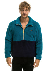 TEDDY UNISEX HALF ZIP COLOR BLOCK JACKET - CAPRI Unisex Outerwear Aviator Nation