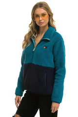 TEDDY UNISEX HALF ZIP COLOR BLOCK JACKET - CAPRI Unisex Outerwear Aviator Nation