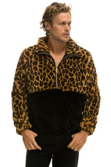 TEDDY UNISEX HALF ZIP COLOR BLOCK JACKET - CHEETAH Unisex Outerwear Aviator Nation