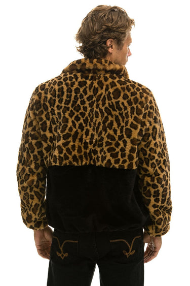 TEDDY UNISEX HALF ZIP COLOR BLOCK JACKET - CHEETAH Unisex Outerwear Aviator Nation