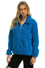 TEDDY UNISEX HALF ZIP JACKET - BLUE CINA Unisex Outerwear Aviator Nation
