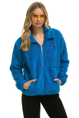TEDDY UNISEX HALF ZIP JACKET - BLUE CINA Unisex Outerwear Aviator Nation