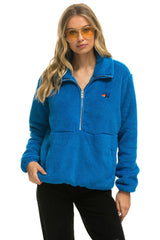TEDDY UNISEX HALF ZIP JACKET - BLUE CINA Unisex Outerwear Aviator Nation