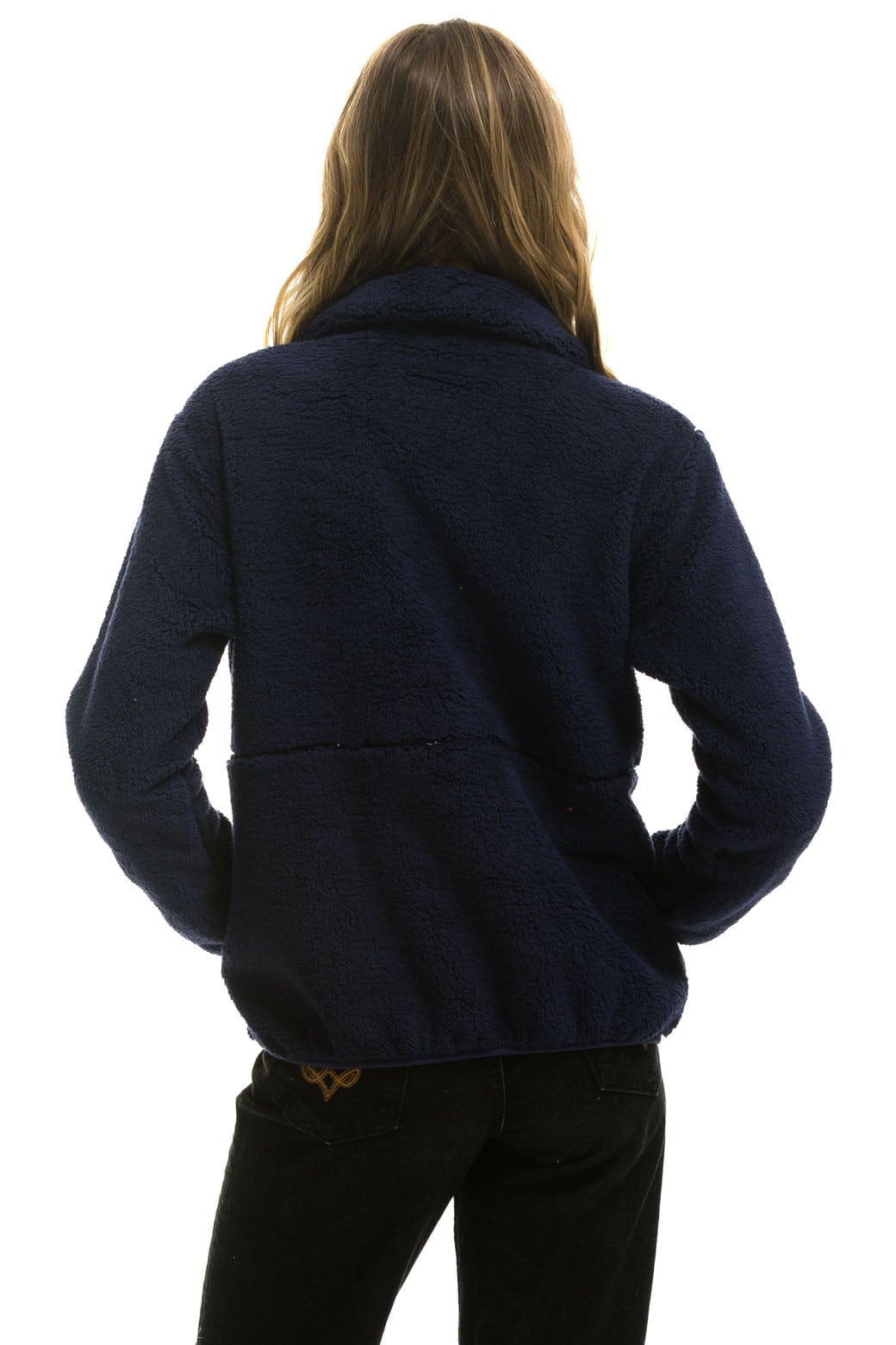 TEDDY UNISEX HALF ZIP JACKET - NAVY Unisex Outerwear Aviator Nation