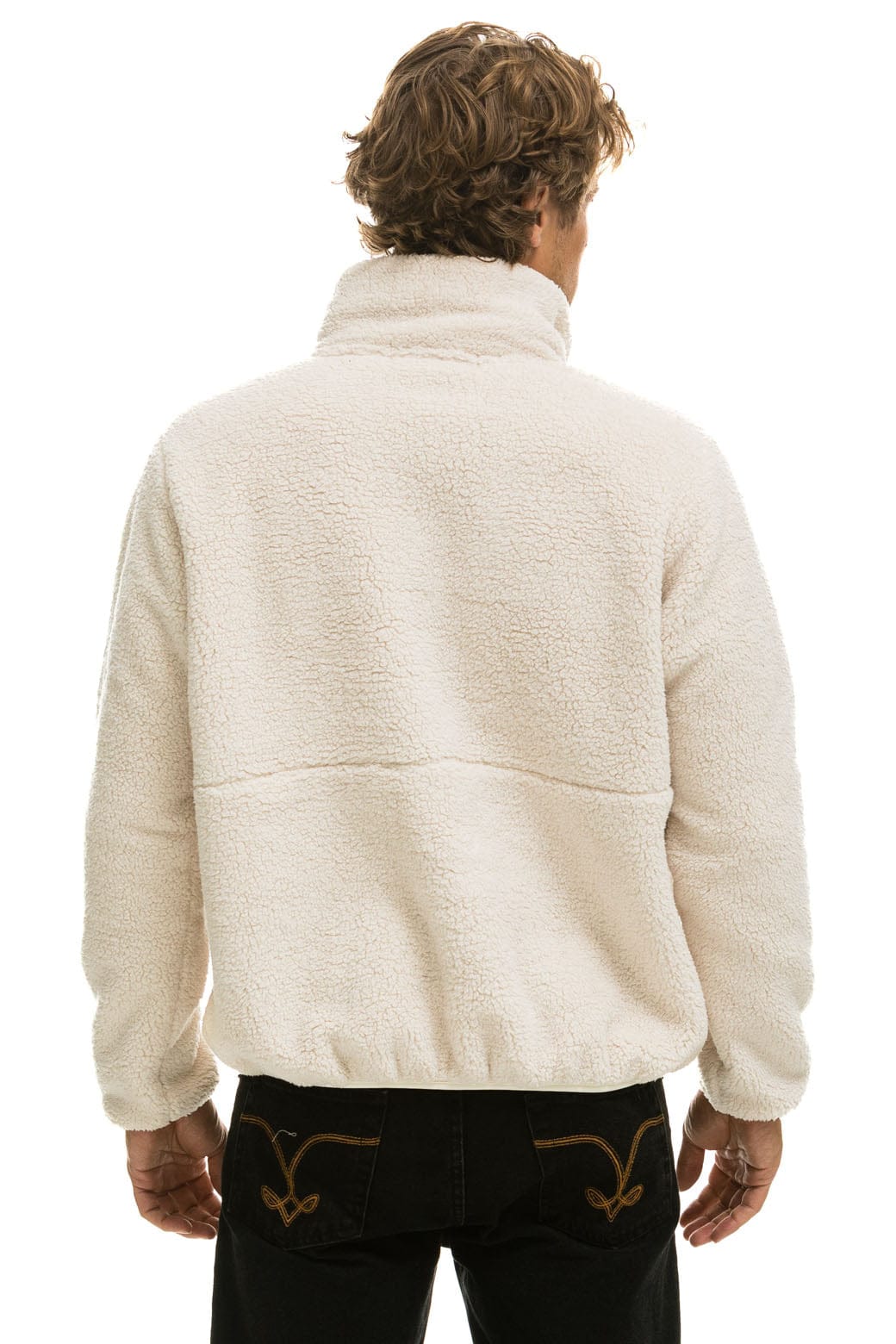 TEDDY UNISEX HALF ZIP JACKET - VINTAGE WHITE Jacket Aviator Nation