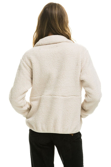 TEDDY UNISEX HALF ZIP JACKET - VINTAGE WHITE Unisex Outerwear Aviator Nation