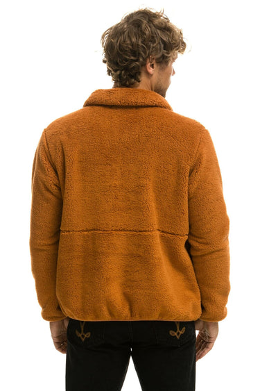 TEDDY UNISEX HALF ZIP JACKET - WHISKEY Unisex Outerwear Aviator Nation