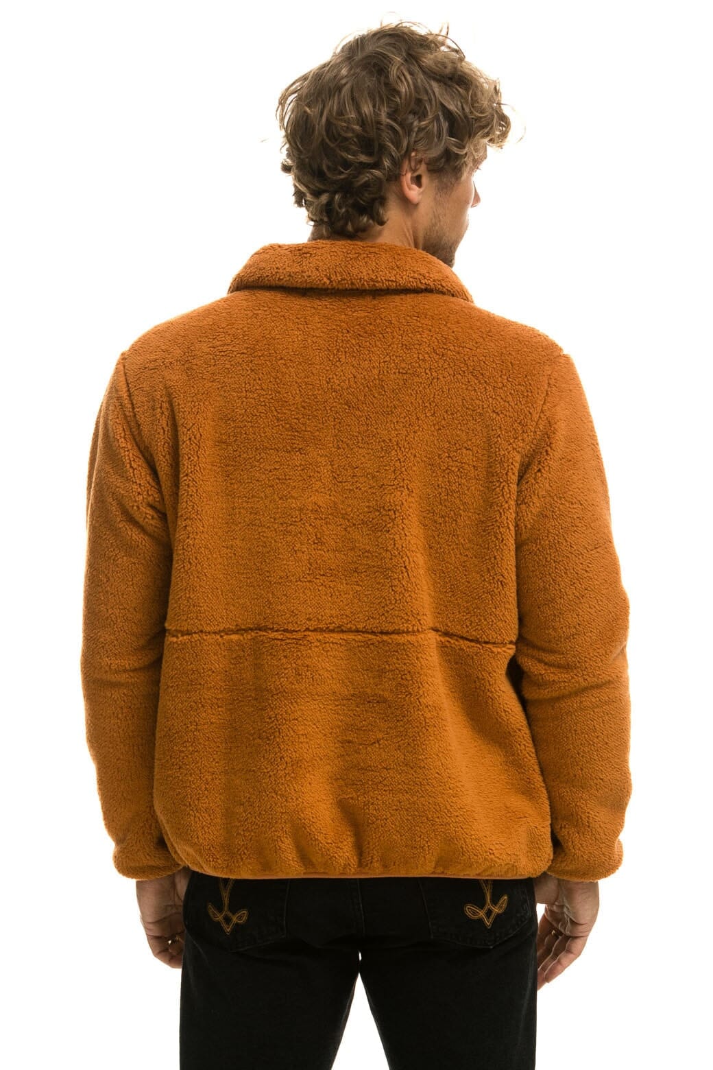 TEDDY UNISEX HALF ZIP JACKET - WHISKEY Unisex Outerwear Aviator Nation