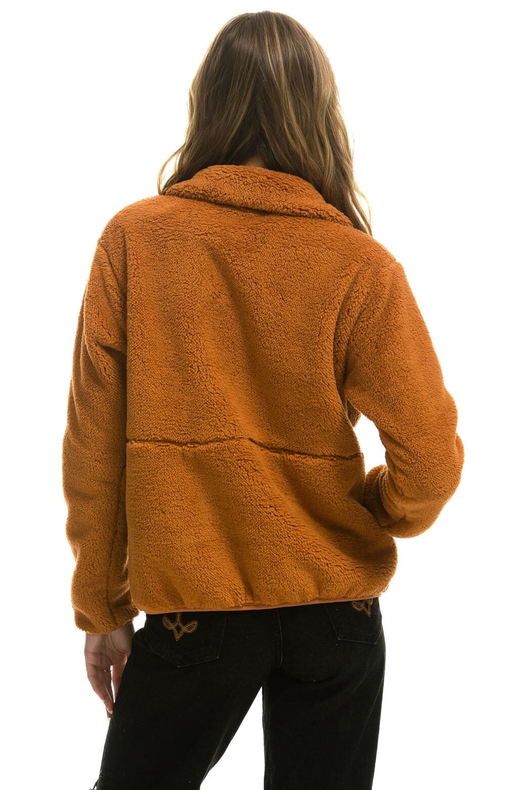 TEDDY UNISEX HALF ZIP JACKET - WHISKEY Unisex Outerwear Aviator Nation