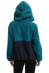 TEDDY UNISEX HOODED HALF ZIP COLOR BLOCK JACKET - CAPRI Unisex Outerwear Aviator Nation