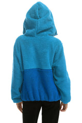 TEDDY UNISEX HOODED HALF ZIP COLOR BLOCK JACKET - OCEAN Unisex Outerwear Aviator Nation