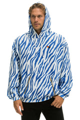 TIGER RELAXED PULLOVER HOODIE WITH ZIPPER POCKETS - BLUE TIGER Hoodie Aviator Nation