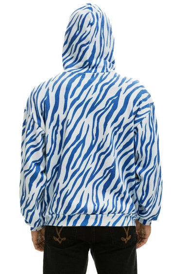TIGER RELAXED ZIP HOODIE WITH POCKETS - BLUE TIGER Hoodie Aviator Nation