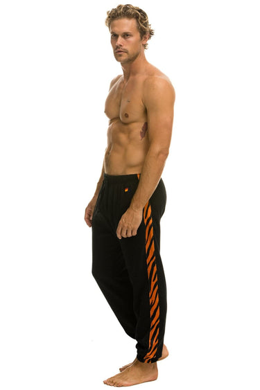 TIGER STRIPE MEN'S SWEATPANTS - BLACK // TIGER Men's Sweatpants Aviator Nation