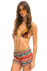 TULUM RAINBOW JOGGER SHORTS - RED Women's Shorts Aviator Nation