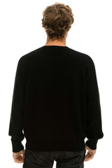 UNISEX BOLT CASHMERE LIGHT SWEATER - BLACK // WHITE BOLT Sweatshirt Aviator Nation