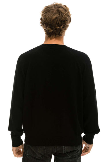UNISEX BOLT CASHMERE LIGHT SWEATER - BLACK // WHITE BOLT Sweatshirt Aviator Nation