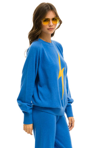 UNISEX BOLT CASHMERE LIGHT SWEATER - VINTAGE BLUE Sweatshirt Aviator Nation