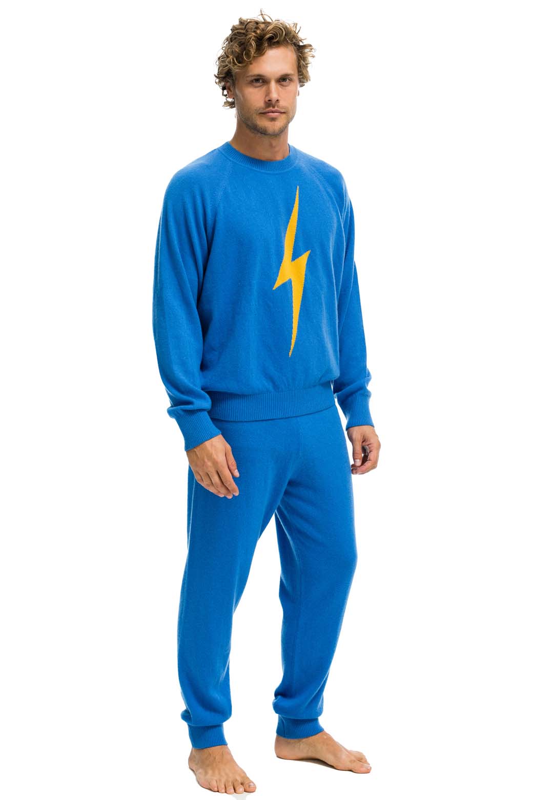 UNISEX BOLT CASHMERE LIGHT SWEATER - VINTAGE BLUE Sweatshirt Aviator Nation