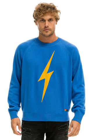 UNISEX BOLT CASHMERE LIGHT SWEATER - VINTAGE BLUE Sweatshirt Aviator Nation