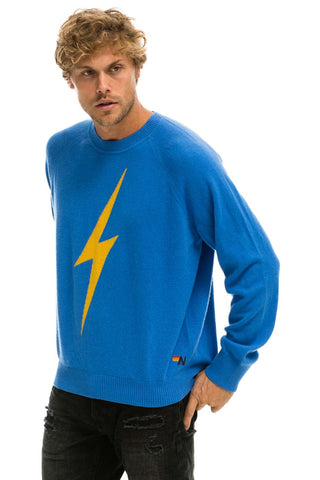 UNISEX BOLT CASHMERE LIGHT SWEATER - VINTAGE BLUE Sweatshirt Aviator Nation