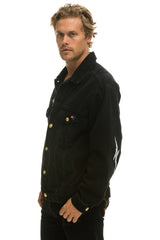 UNISEX OVERSIZED CONCERT 4 POCKET DENIM JACKET - VINTAGE BLACK Denim Jacket Aviator Nation