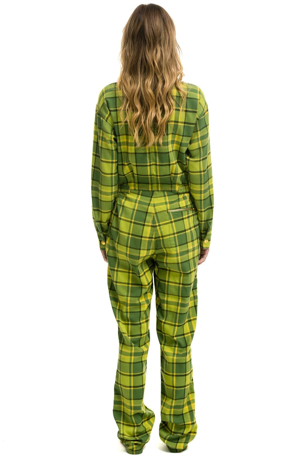 UNISEX PLAID FLIGHT SUIT - AVOCADO PLAID Flight Suit Aviator Nation