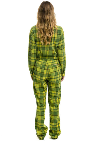 UNISEX PLAID FLIGHT SUIT - AVOCADO PLAID Flight Suit Aviator Nation