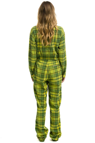 UNISEX PLAID FLIGHT SUIT - AVOCADO PLAID Flight Suit Aviator Nation