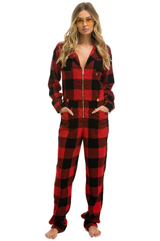 UNISEX PLAID FLIGHT SUIT - BUFFALO PLAID Flight Suit Aviator Nation