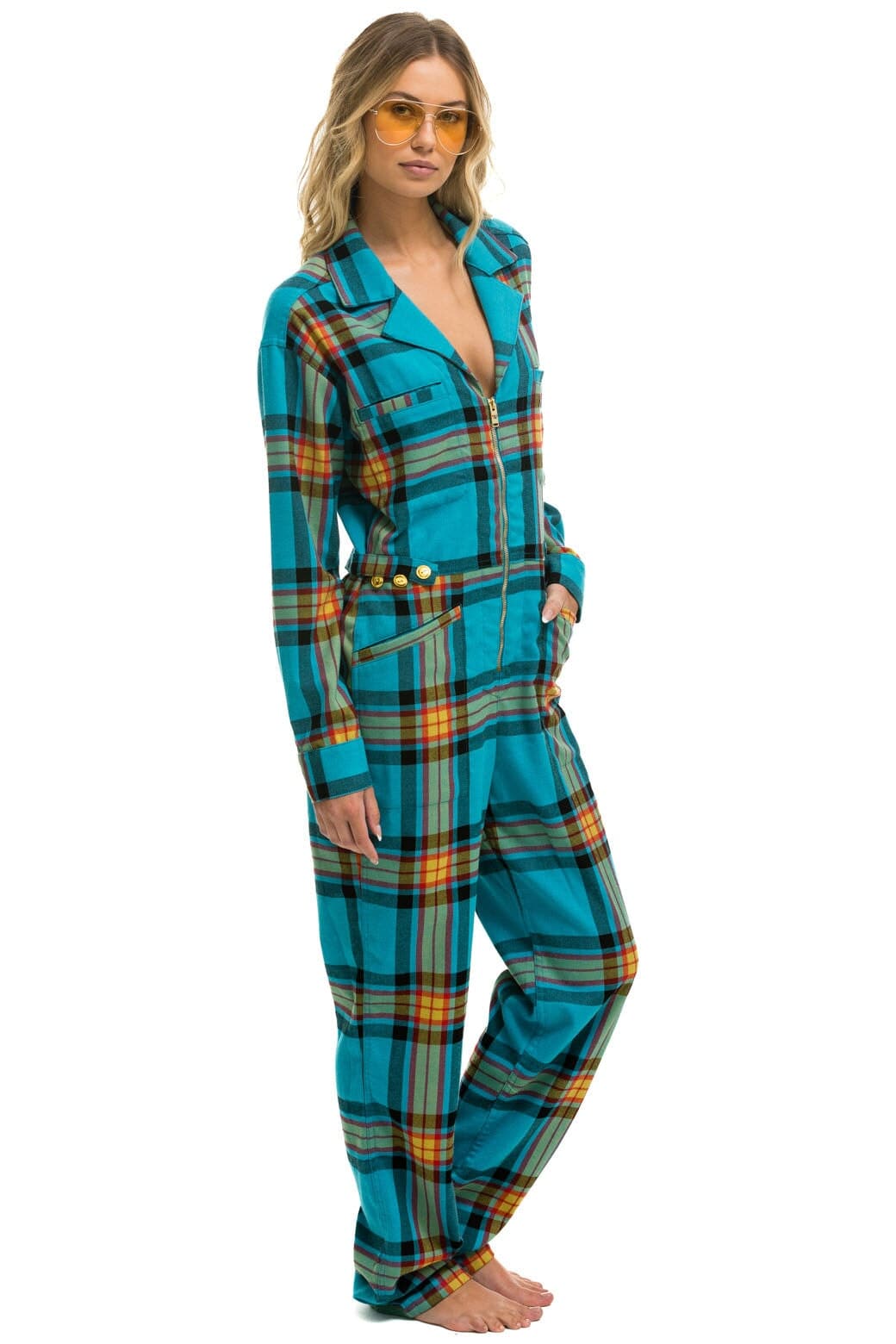 UNISEX PLAID FLIGHT SUIT - JACKSON PLAID Flight Suit Aviator Nation