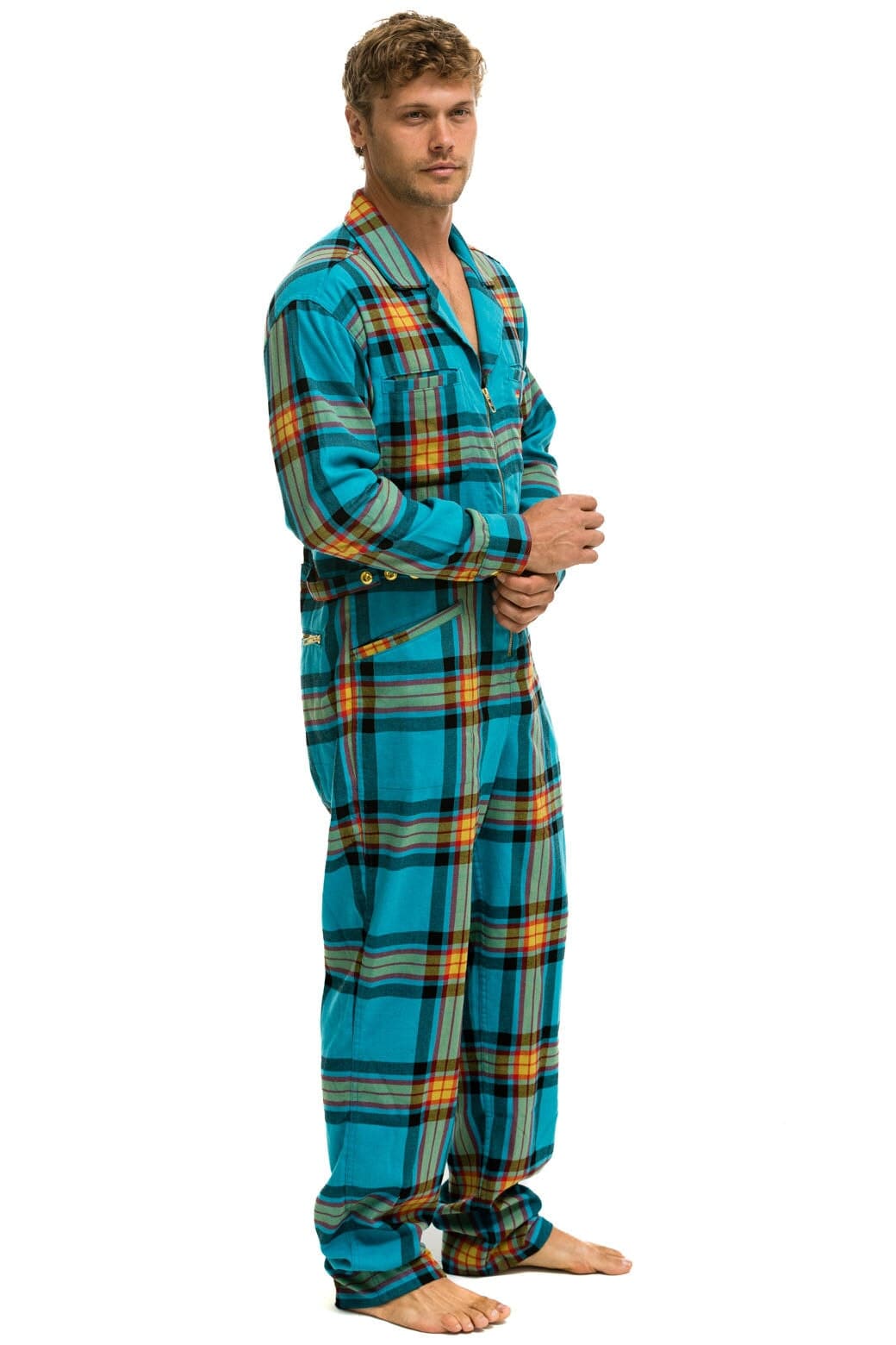 UNISEX PLAID FLIGHT SUIT - JACKSON PLAID Flight Suit Aviator Nation