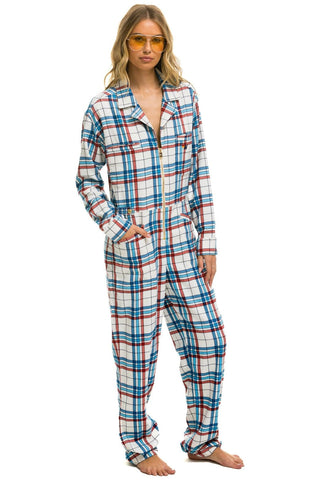 UNISEX PLAID FLIGHT SUIT - MONTAUK PLAID Flight Suit Aviator Nation
